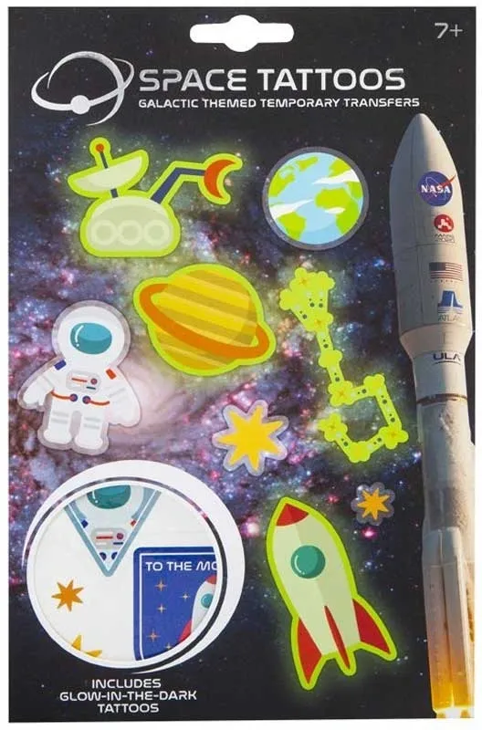 Nasa Space Tattoos - Temporary Transfer Fun Tattoos