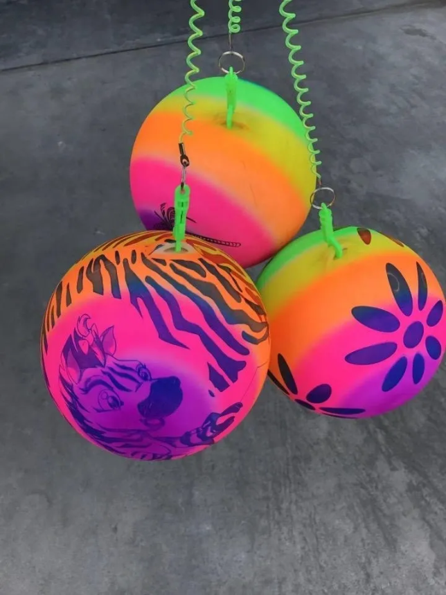 x12 String Beach Balls W/ Keychain