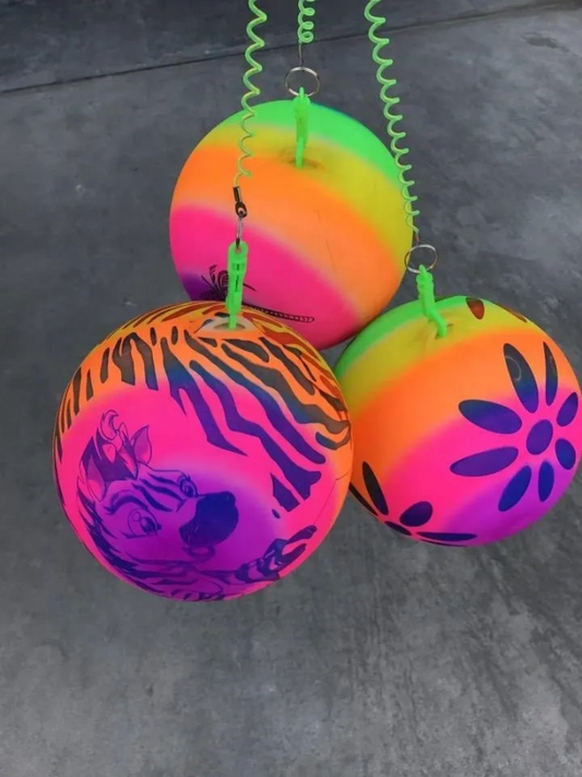 x12 String Beach Balls W/ Keychain