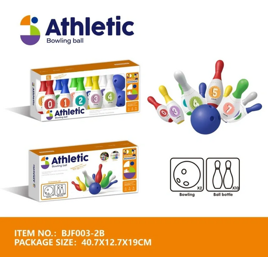 Athletic Bowling Set Balls & Pins