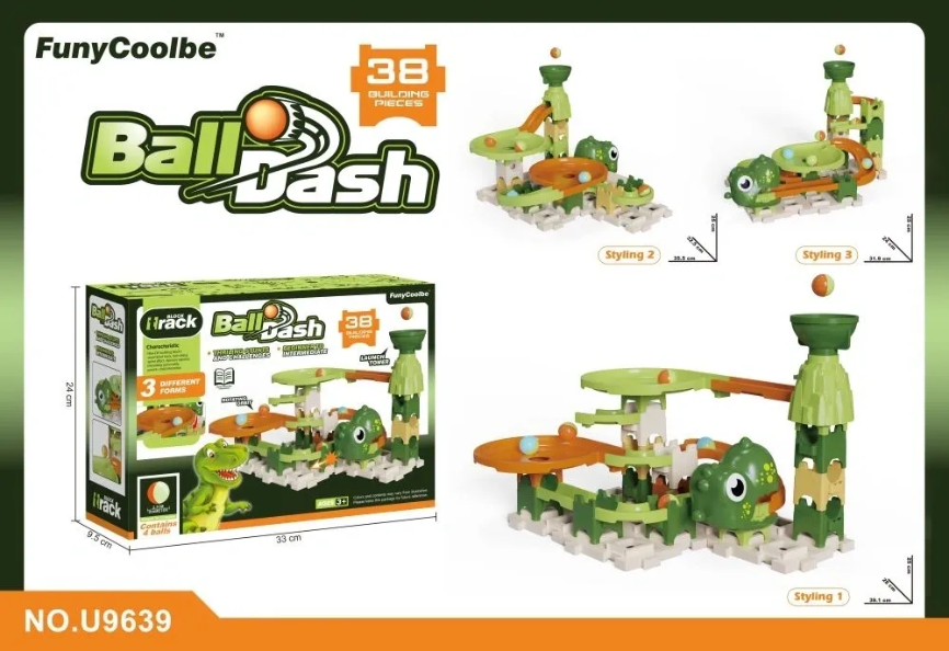 Ball Dash Dinosaur Theme Playset Track 38 Piece