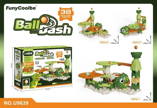 Ball Dash Dinosaur 38Pcs 3 Forms Green Theme