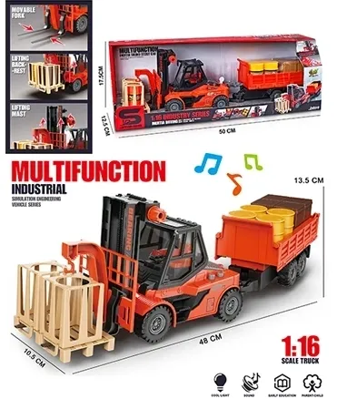 Forklift With Carriage W/ Lights & Sound Multifunctional