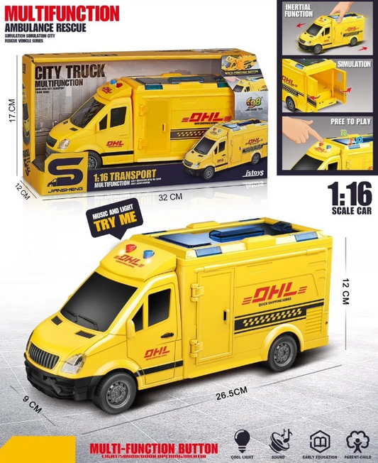 DHL Delivery Van With Lights & Sound