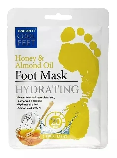 x12 ESCENTI COOL FEET HONEY AND ALMOND FOOT MASK