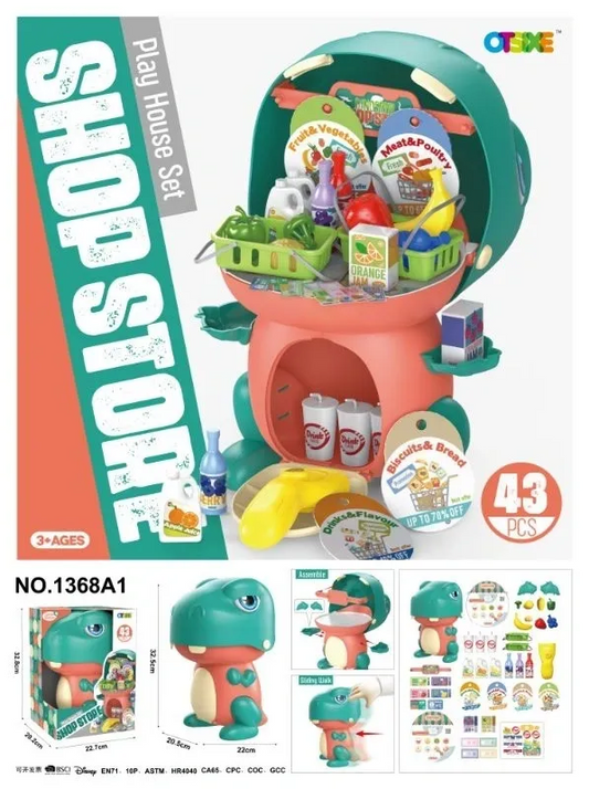 Dinosaur Shop Store 2 In 1 Playset 43pcs