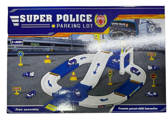 Super Police Parking Lot Track Playset