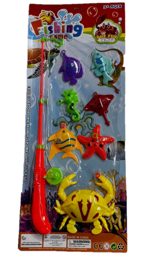 (x6) Fishing 8 Pcs Set Card Toy