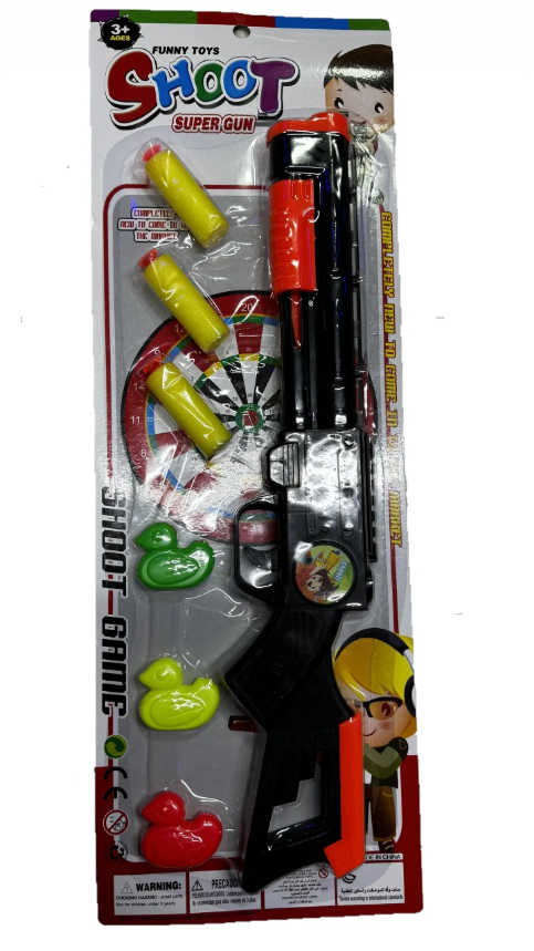 (x6) Shotgun Super Duck Shooting Card Toy