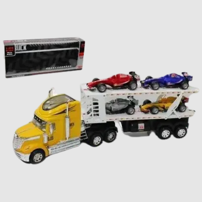 Truck & Trailer Carrying F1 Cars W Lights & Sound