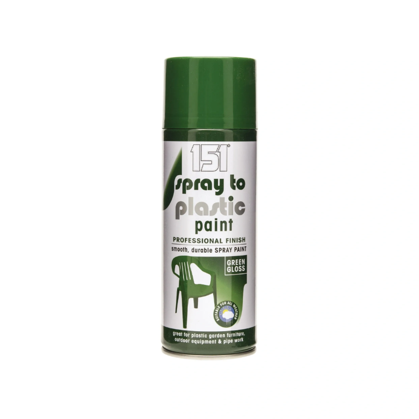 x12 SPRAY TO PLASTIC PAINT GREEN GLOSS 400ML