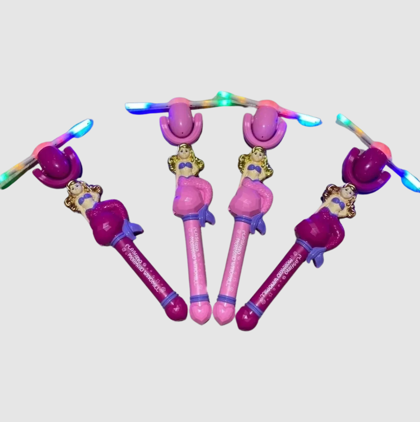Light Up & Sound Mermaid Spinning Flashing Wand Toy