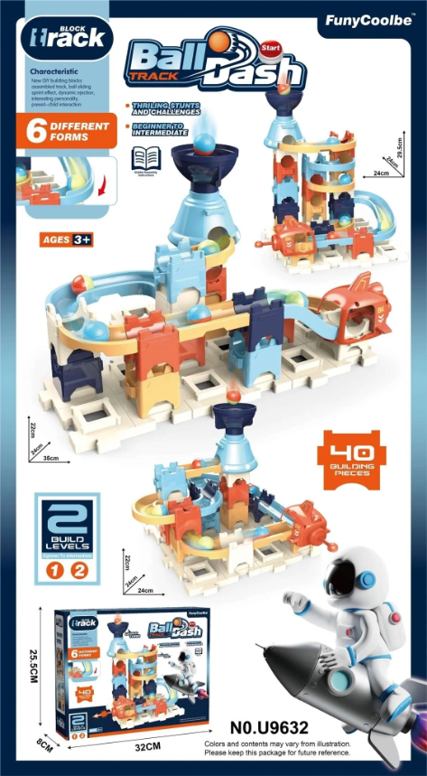 Ball Dash Spaceman Theme Playset Track 40 Piece