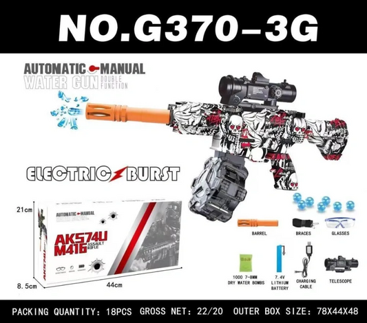 Dual Mode AK574U Gel Blaster With Drum Magazine