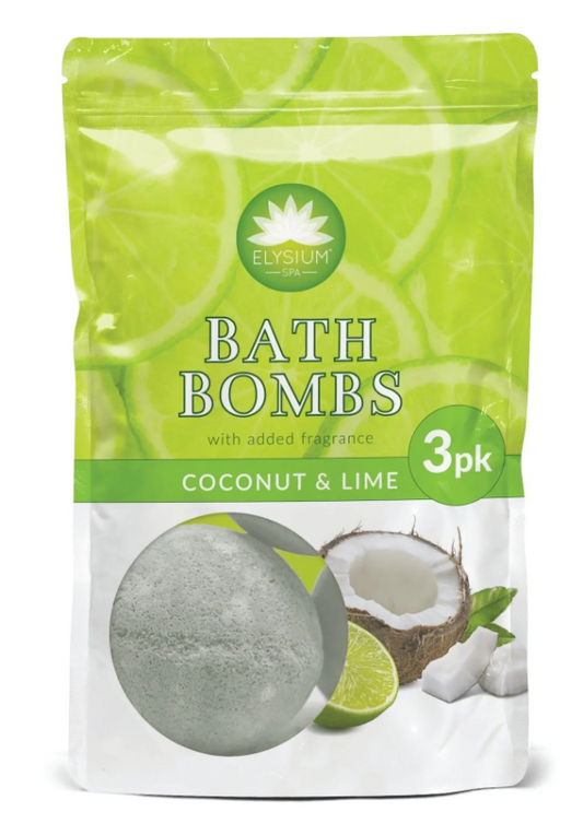 x24 ELYSIUM SPA BATH BOMBS COCONUT & LIME 3 X 50G