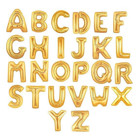 Birthday Foil Alphabet Letters Balloons A – Z 17" Assorted Letters And Colours