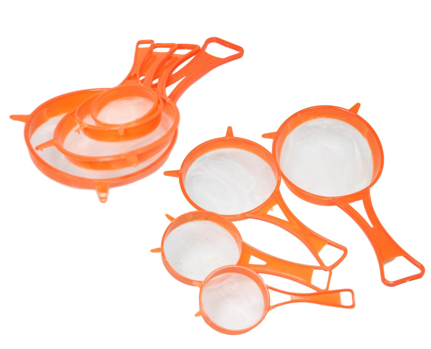 Plastic Kitchen Mesh Sieve Strainer Set of 4 Assorted Colours 5238