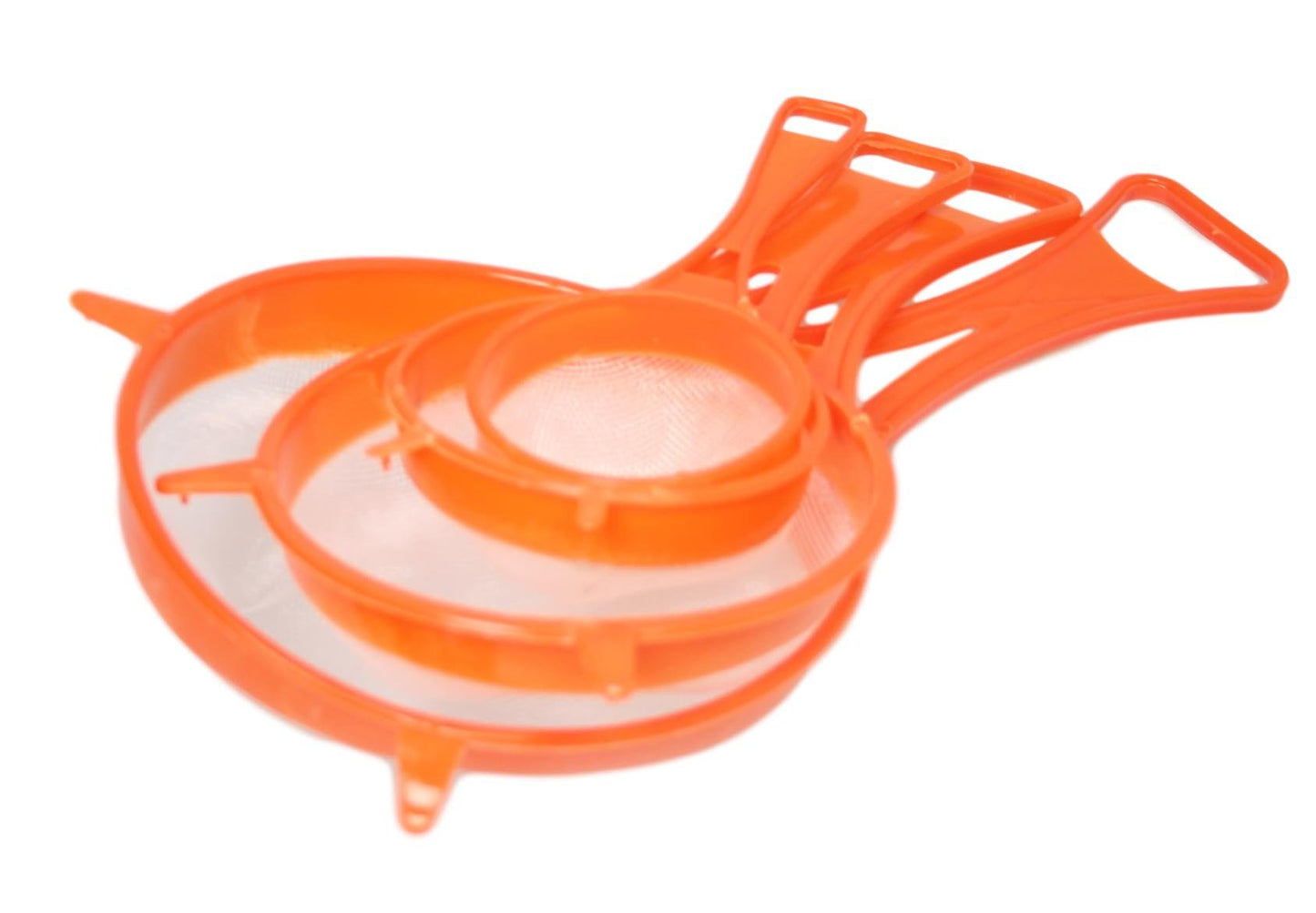 Plastic Kitchen Mesh Sieve Strainer Set of 4 Assorted Colours 5238