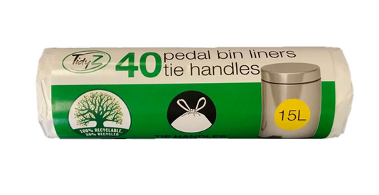 Pedal Bin Liners with Tie Handles 15L 92 x 60 cm Roll of 40 B0065