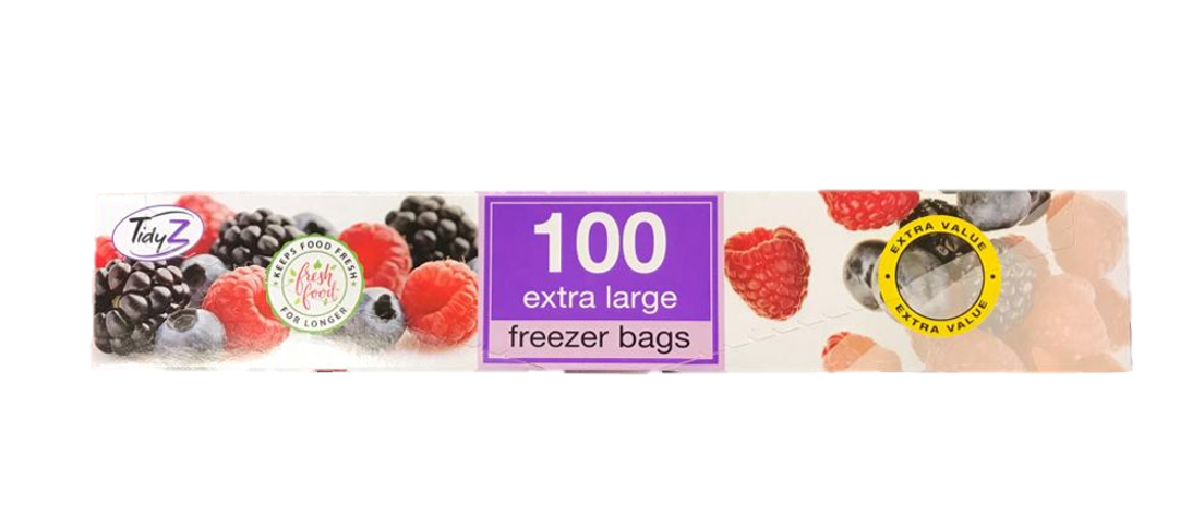 Extra Large Food Freezer Bags 28 X 28 Cm Pack Of 100