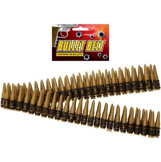 Childrens Fake Role Play Armour Bullet Belt With 96 Bullets 162cm B52704