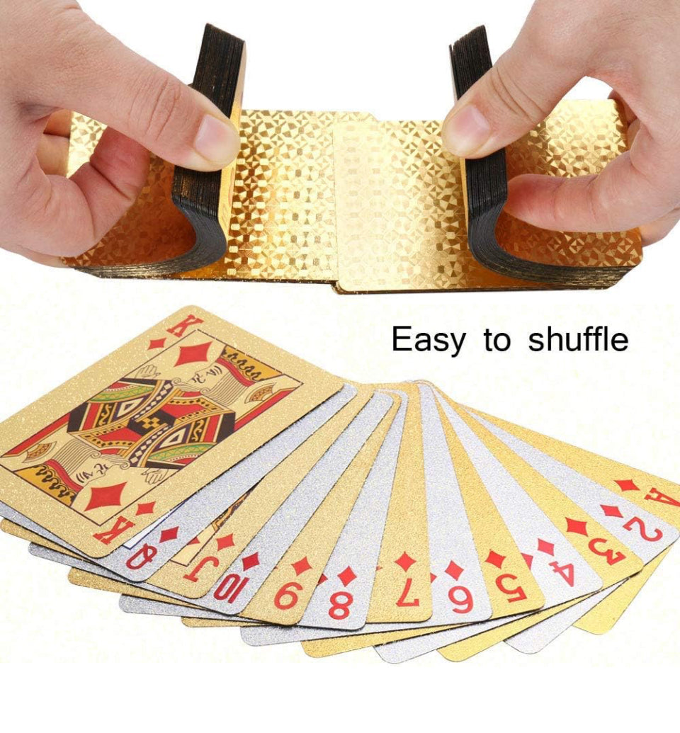 Luxury Playing Cards ,Waterproof -Gold & Silver