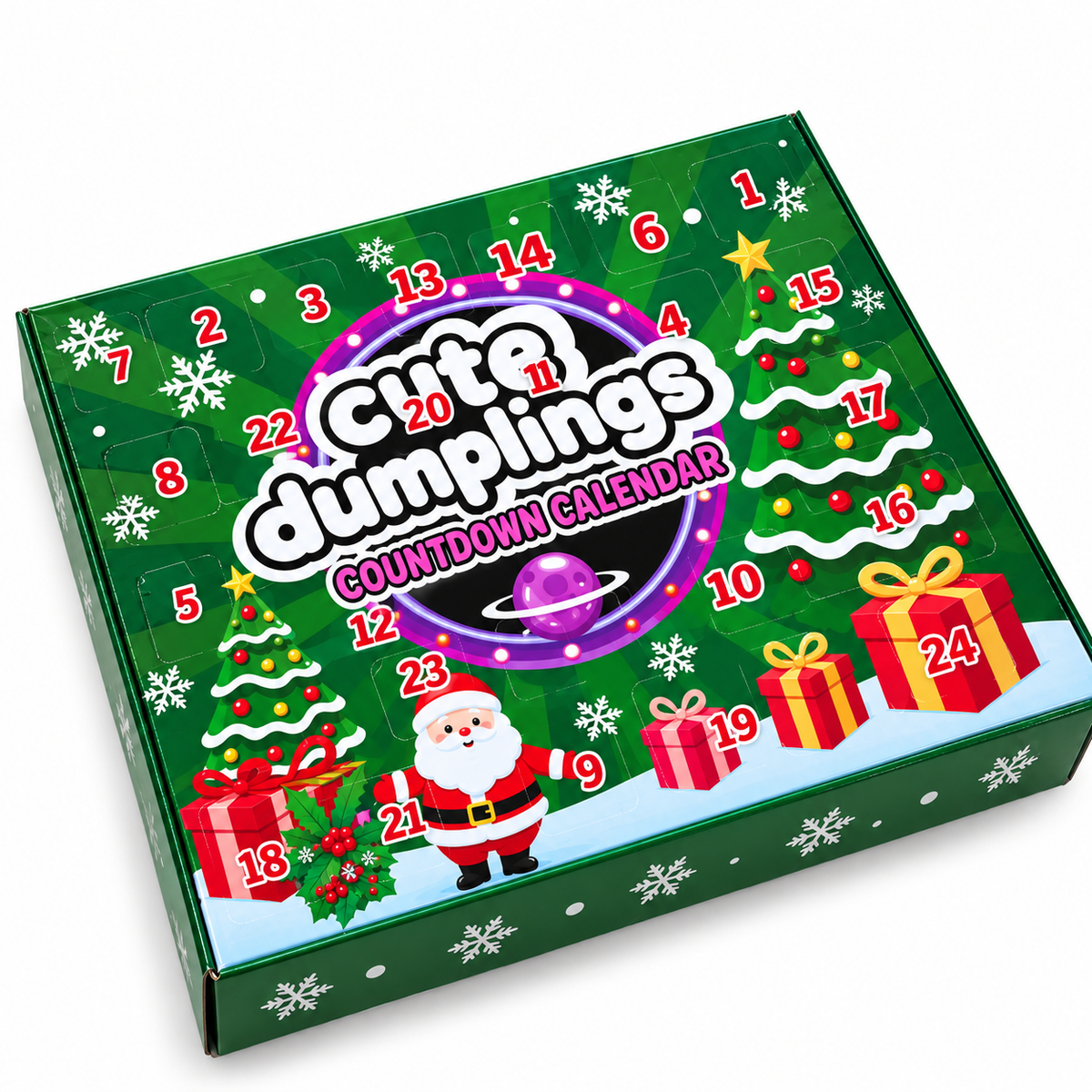 The Ultimate Super Squishy Advent Calendar - Green Cute Dumplings Style