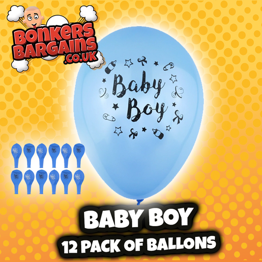 Baby Boy Party Birth Celebration Balloons Blue 23 cm X38745   (Large Letter Rate)