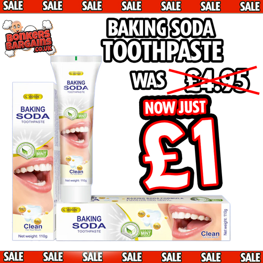 Baking Soda Toothpaste Mint Flavour Natural Whitening & Oral Care - 110g