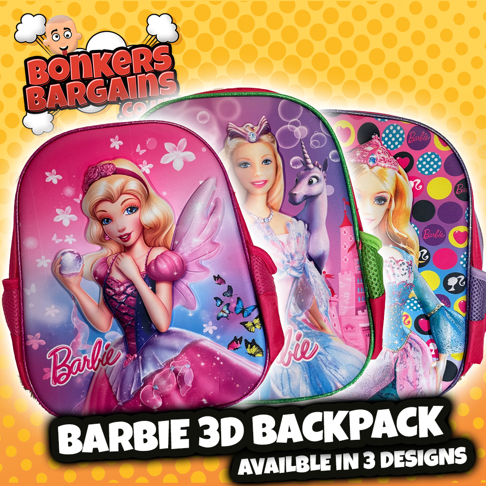 Barbie 3D Backpack - Available in 3 Designs