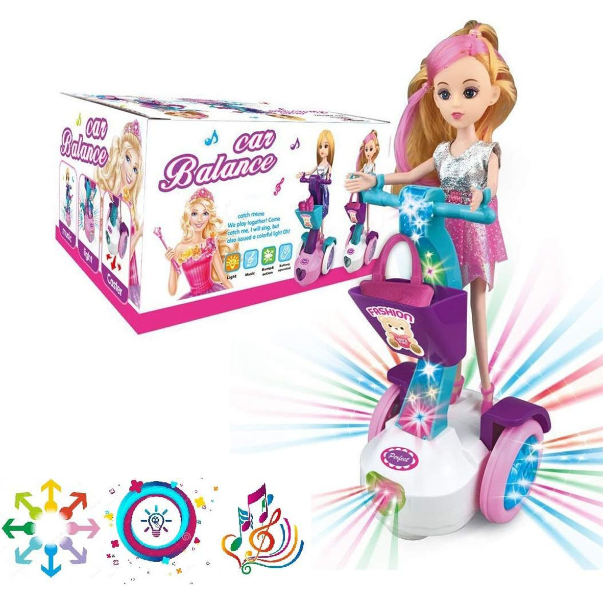 Light Up Barbie Style Sedgeway Chelsea Doll with Sounds