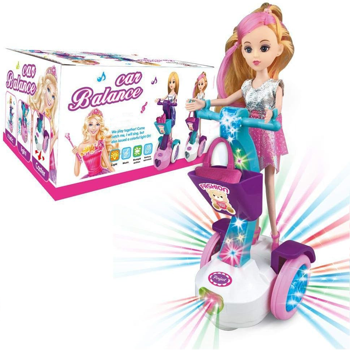 Light Up Barbie Style Sedgeway Chelsea Doll with Sounds