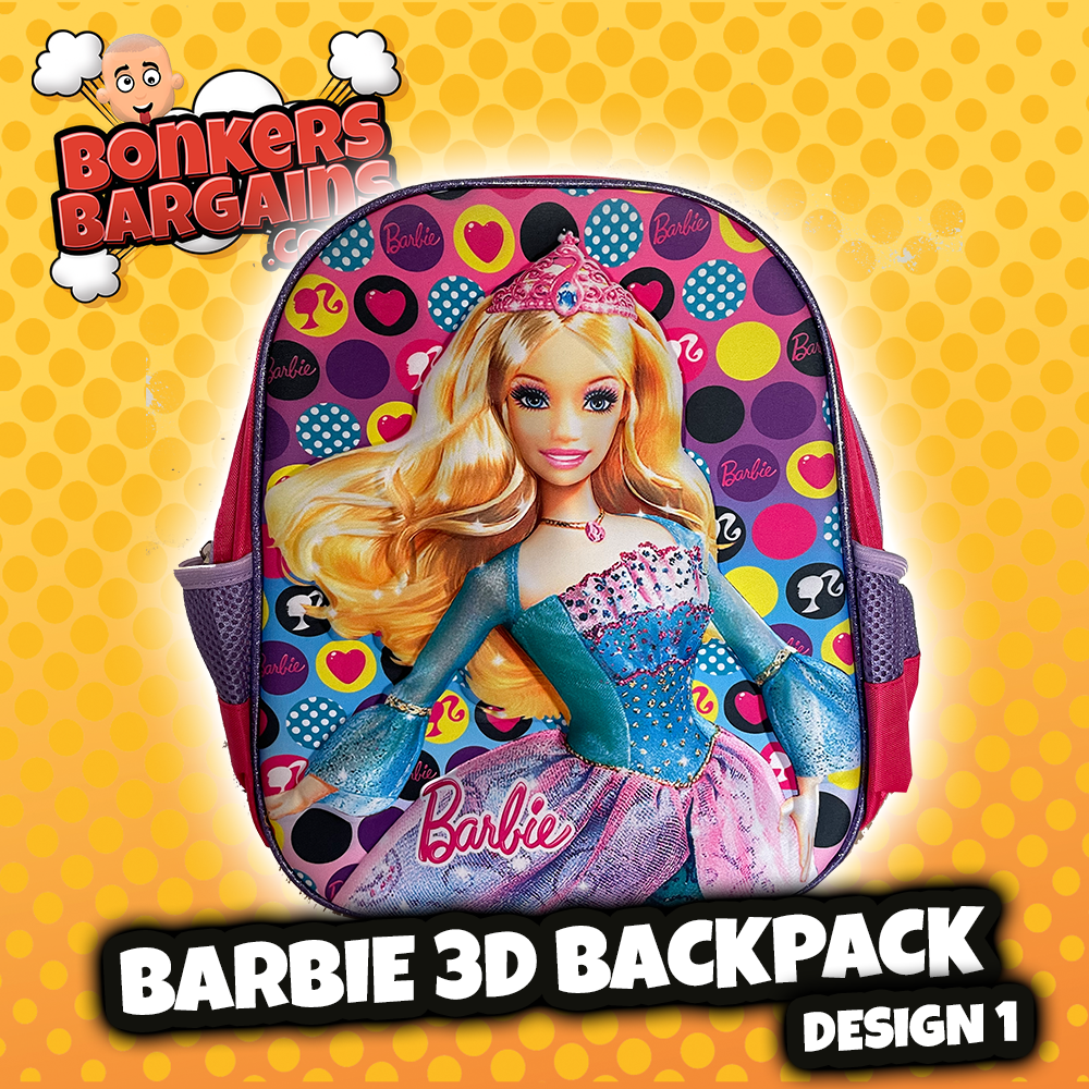 Barbie 3D Backpack - Available in 3 Designs