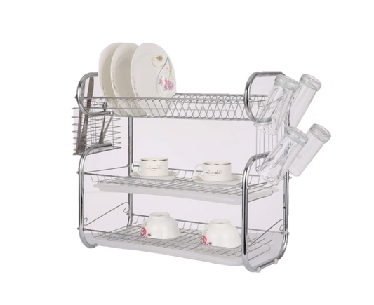 Dish Drainer Rack 3 Tier Assorted Colours BB3085