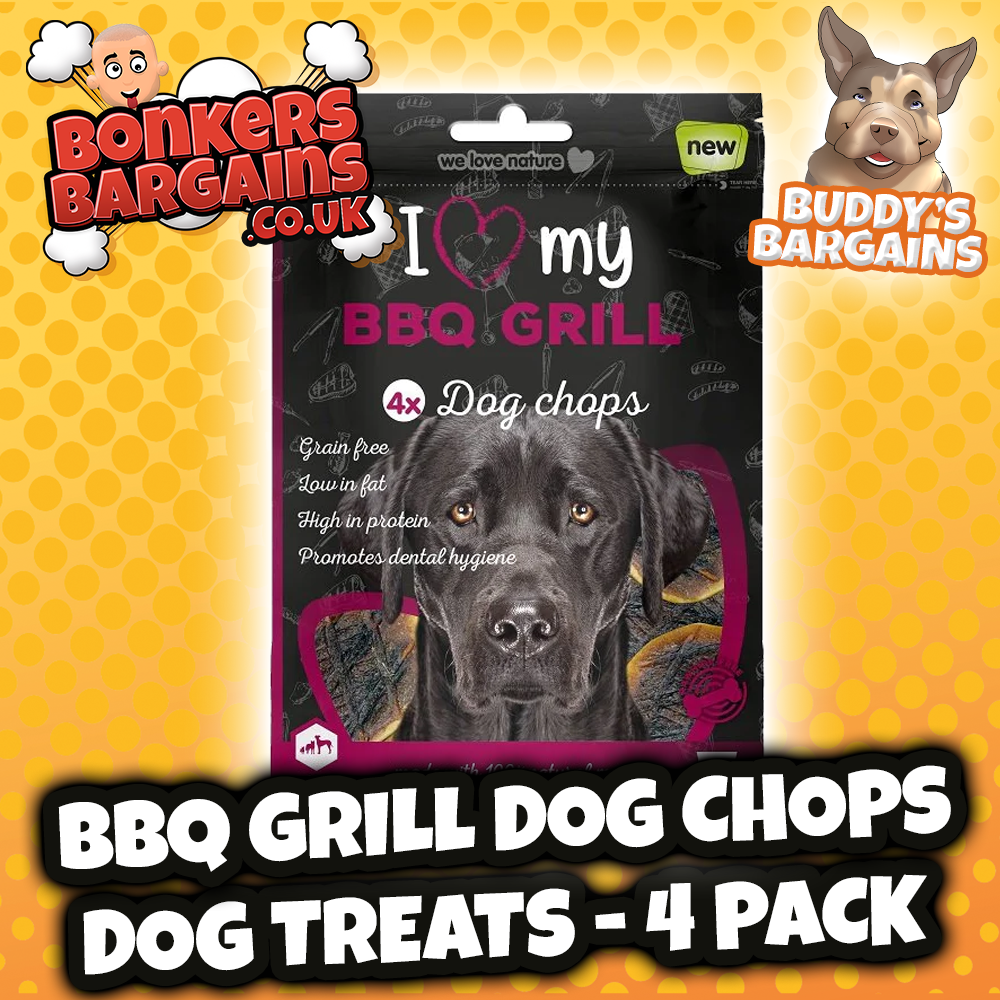 Pet Dog Treats BBQ Grill Chops 4 Pack 075394 (Parcel Rate)