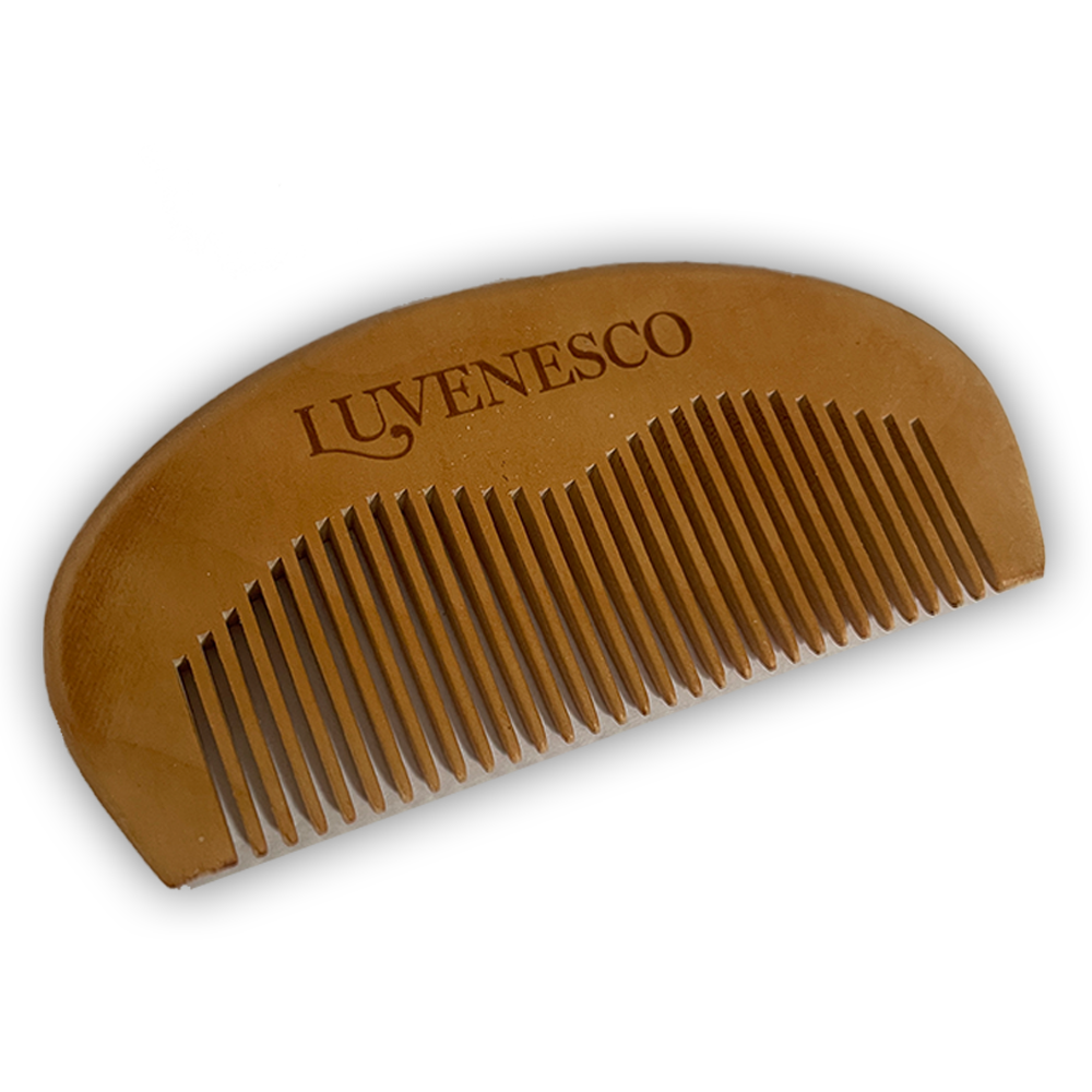 Mens Luxury Luvenesco Grooming Bundle Trio - Comb, Moustache Wax & Beard Oil