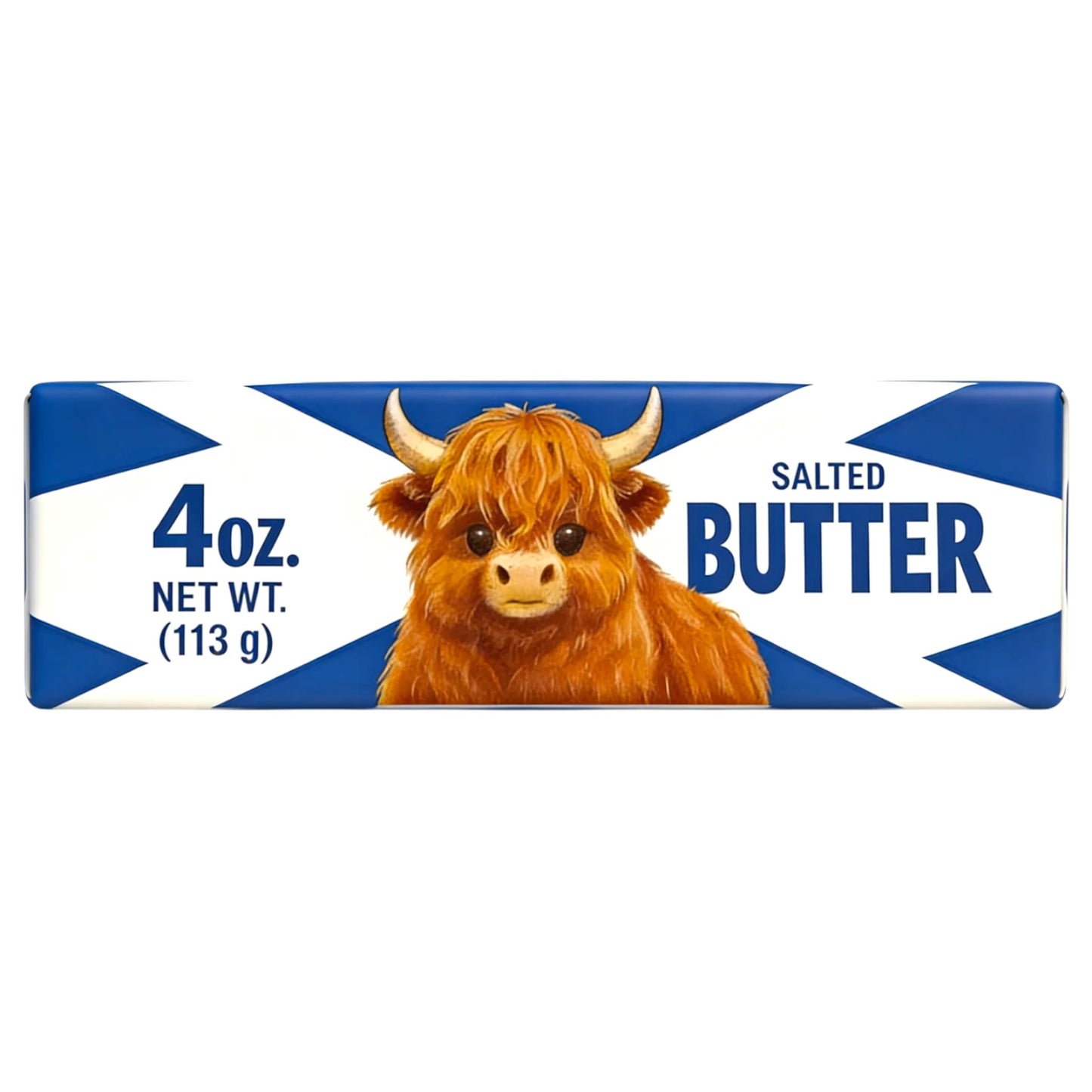 LIMITED EDITION Highland Cow Scotland Scottish Flag Squishy Butter 15cm Sensory Squish Toy