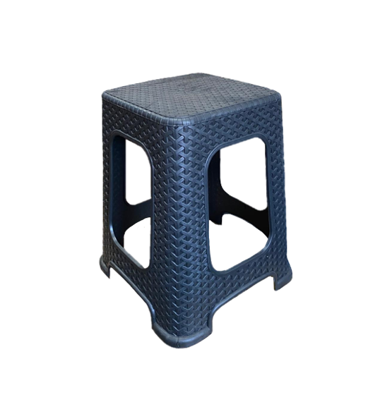 Plastic Rattan Stool Large Assorted Colours