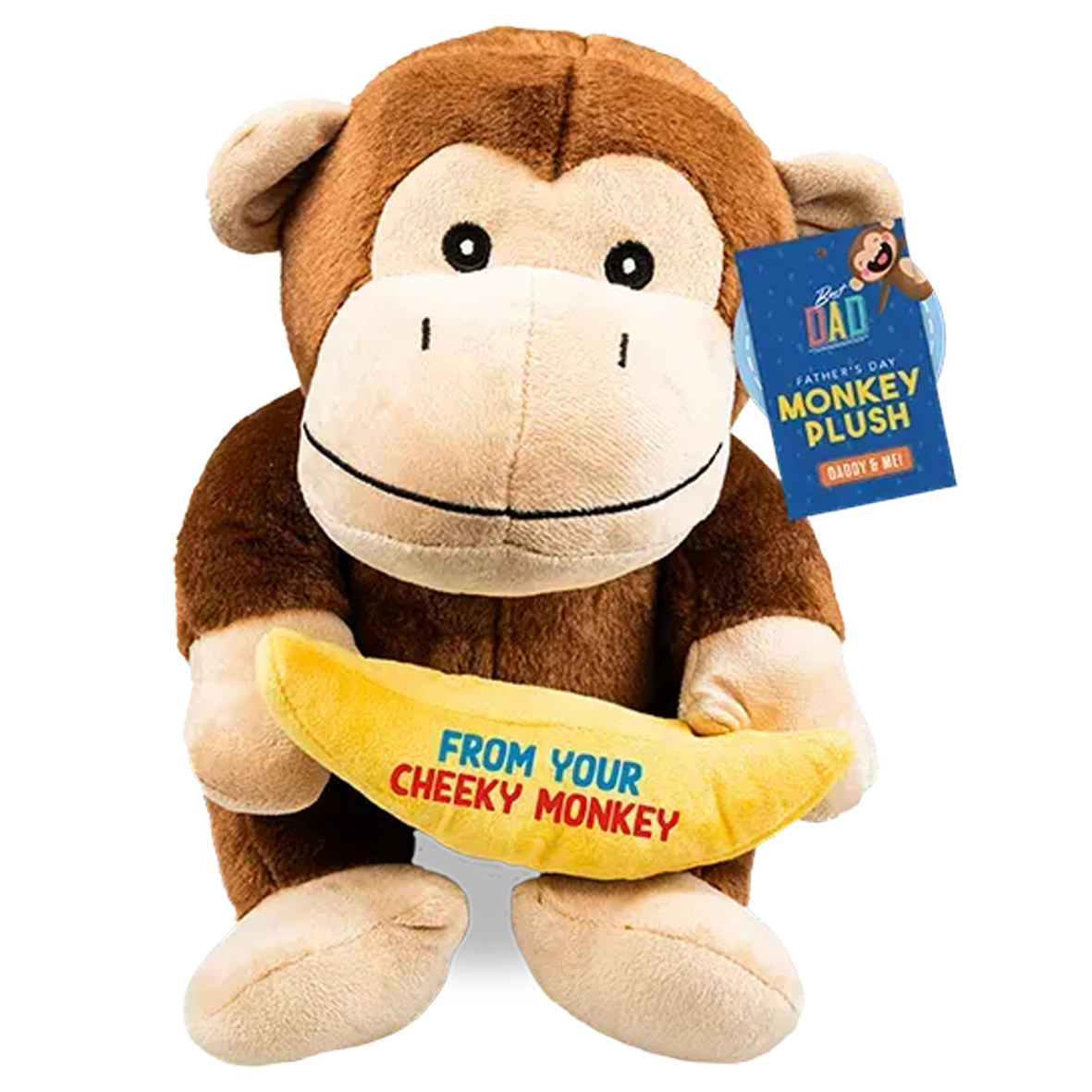 FROM YOUR CHEEKY MONKEY Fathers Day Plush Soft Toy Gift 26cm