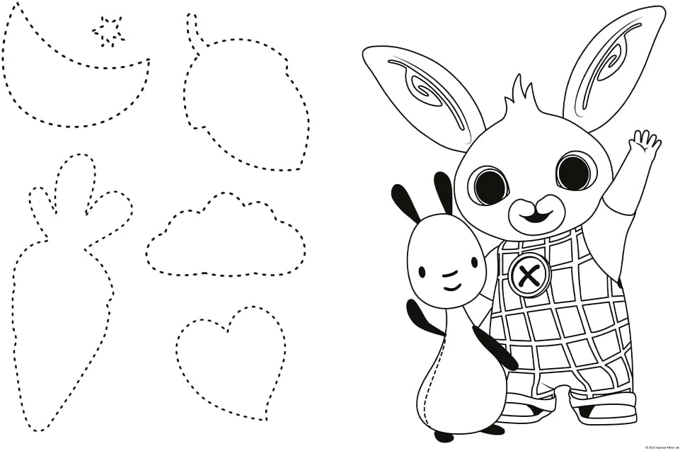 Bing Giant Double Sided Jigsaw 3 in 1 with Colour In Puzzle