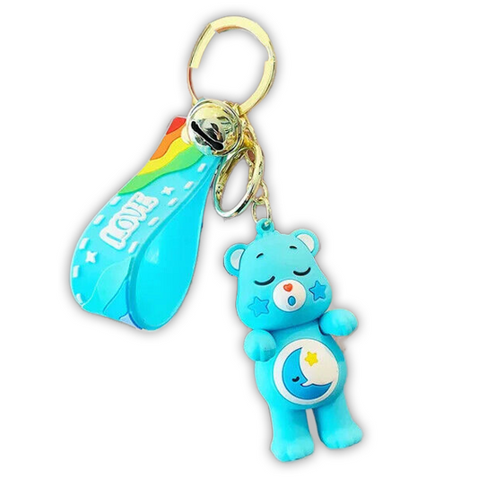 Care Bears Blue Style Bedtime Bear 3D Silicone Keychain Keyring Pendant