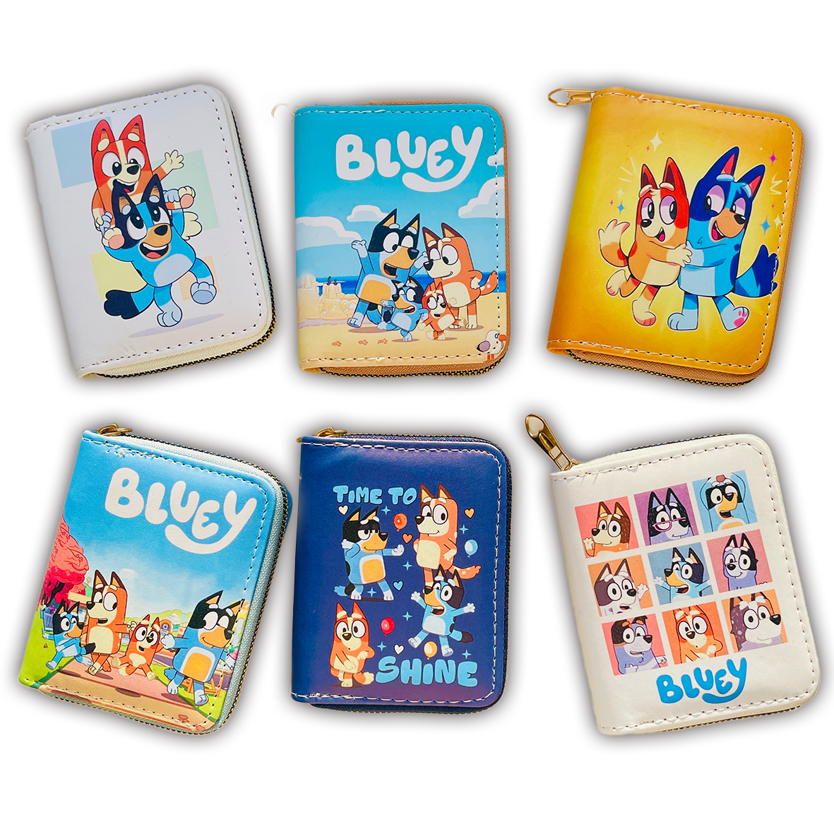 Bluey & Friends Wallet Purse with Zip - 6 Designs