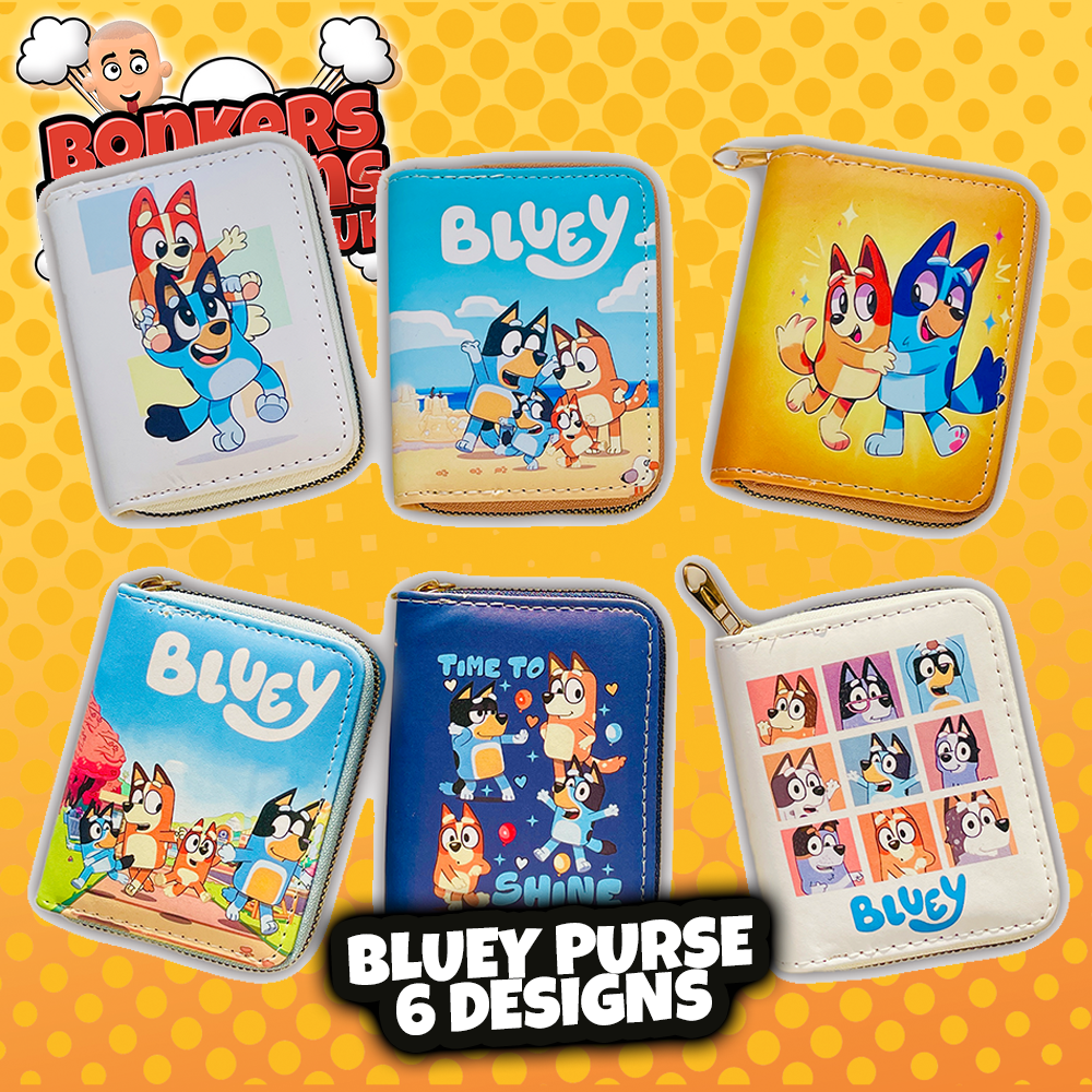 Bluey & Friends Wallet Purse with Zip - 6 Designs