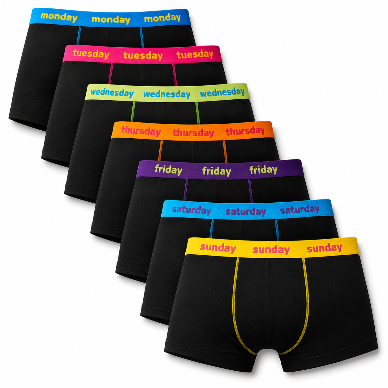 Mens 7 Days of the Week Pack of 7 Boxer Shorts