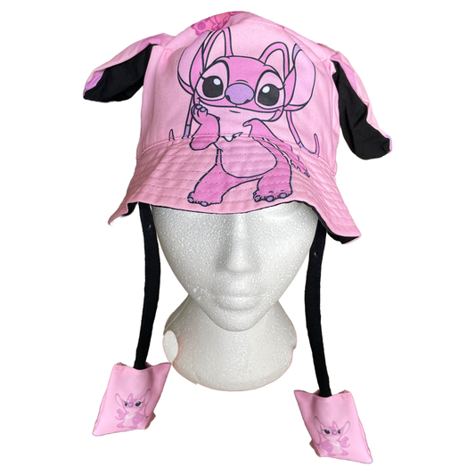 Stitch Angel Moving Ears Pump Sun Hat Outdoor Summer Bucket Hat