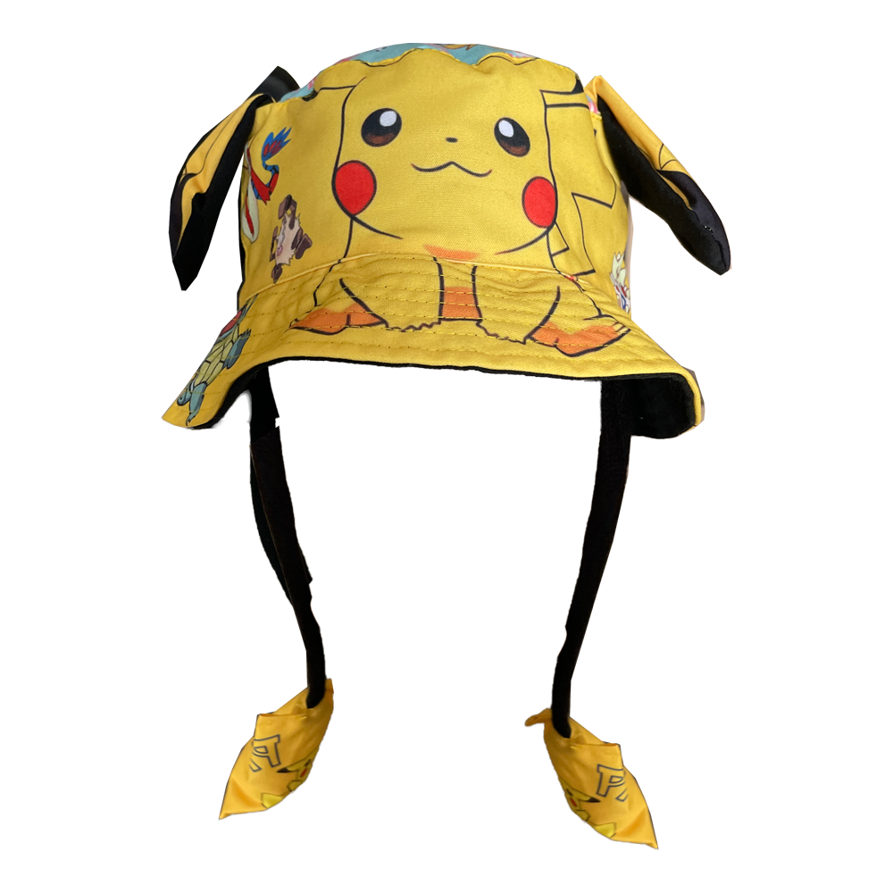 Pikachu Pokemon Style Moving Ears Pump Sun Hat Outdoor Summer Bucket Hat