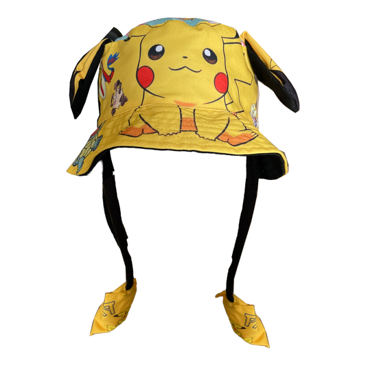 Pikachu Pokemon Style Moving Ears Pump Sun Hat Outdoor Summer Bucket Hat