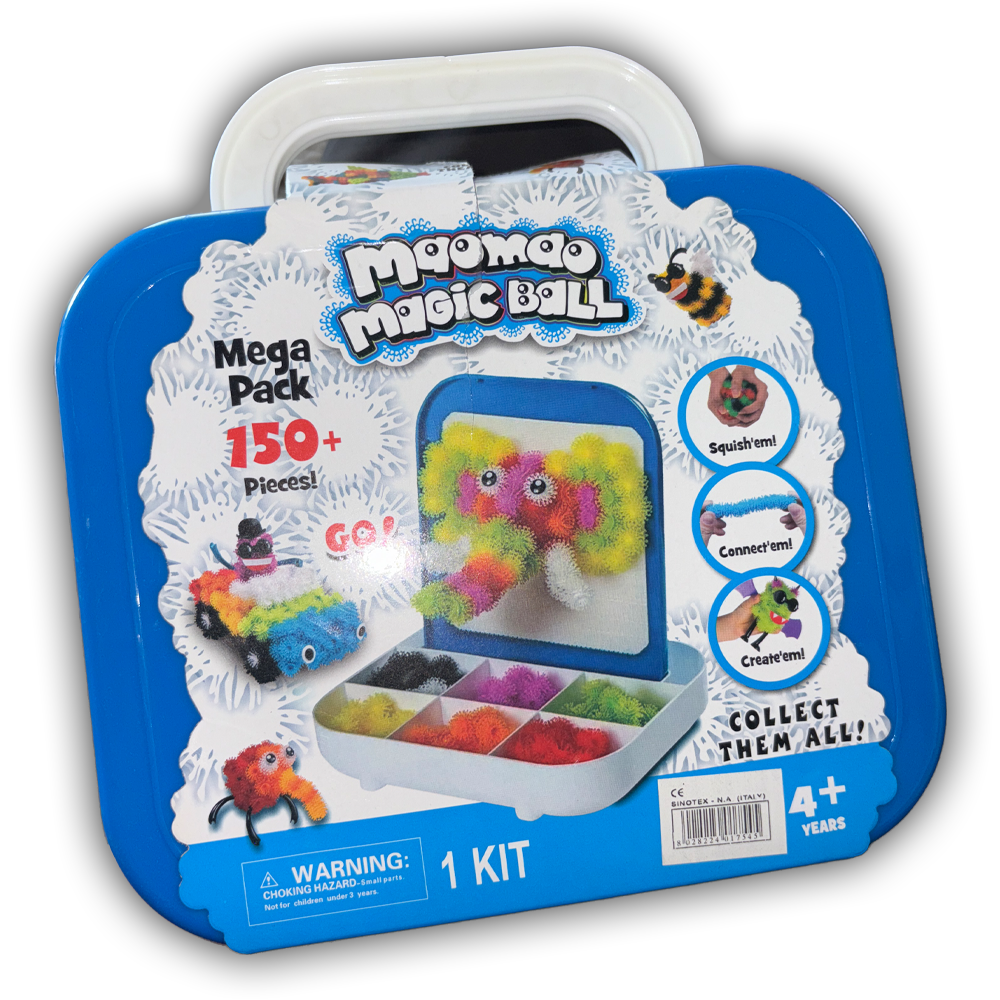 Bunchems Style Magic Balls 150 Piece Mega Pack in Carry Case Easel
