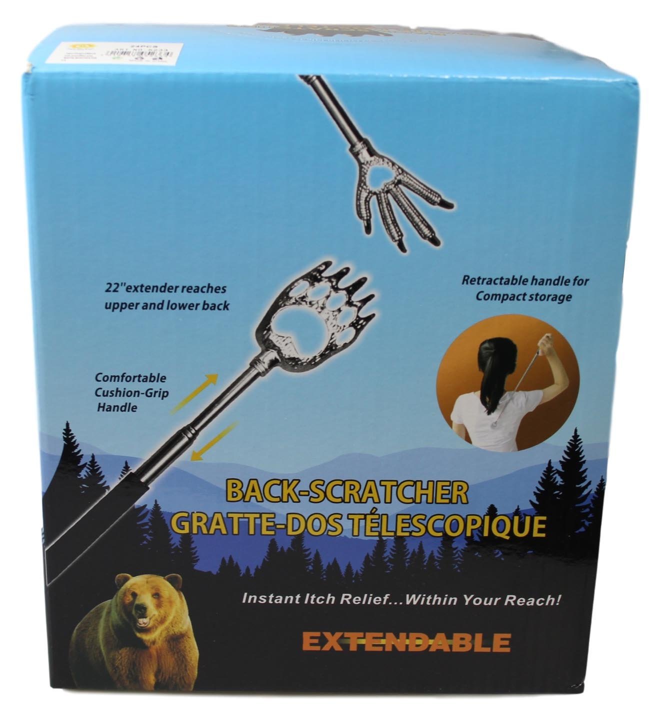 Back Scratcher Metal Telescopic Extendable Eagle Claw 3 Assorted Colours 5233
