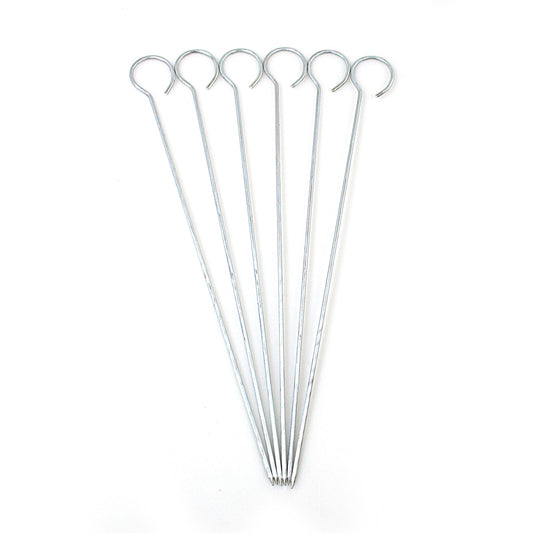 Metal BBQ Skewers Kebab Sticks 25cm Pack of 6 3481